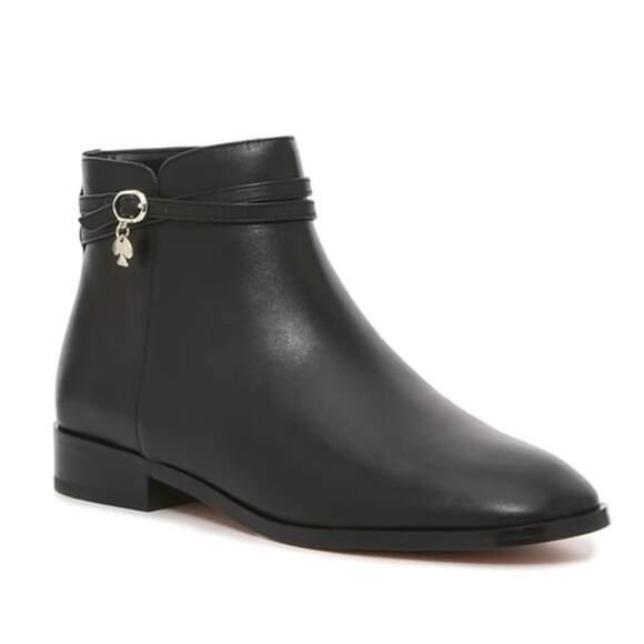 Kate Spade Stable Ankle Boots 6 NWOT Booties Black Leather Capsule Minimalist - Picture 1 of 8